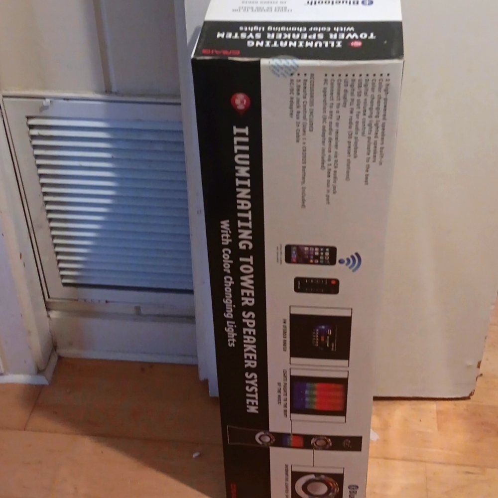 Craig, Illuminating Tower Speaker System, black with color changing lights. NEW - Picture 4 of 4